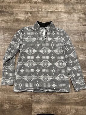 DEPARTWEST Grey Western Aztec Pullover Size Large